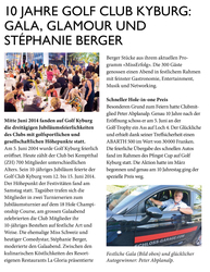 10 Jahre Golf Club Kyburg: Gala, Glamour und Stéphanie Berger
